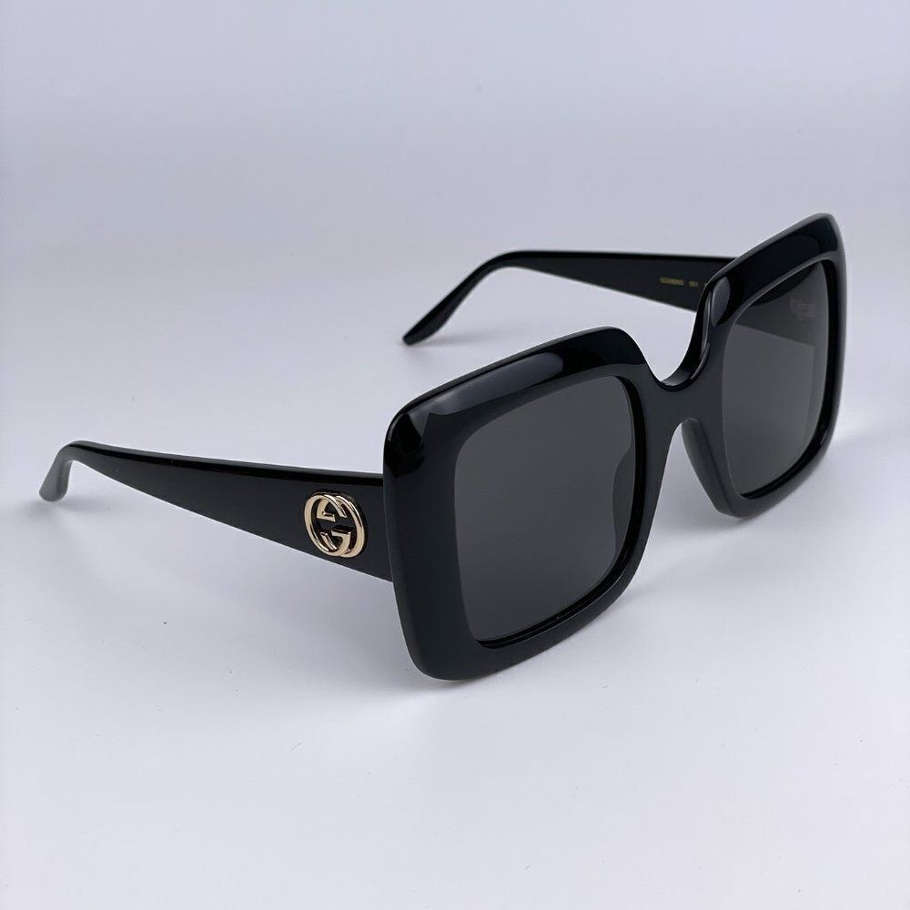 NEW Gucci Logo GG0896S 001 Black Square Oversized Women Sunglasses - Picture 7 of 13